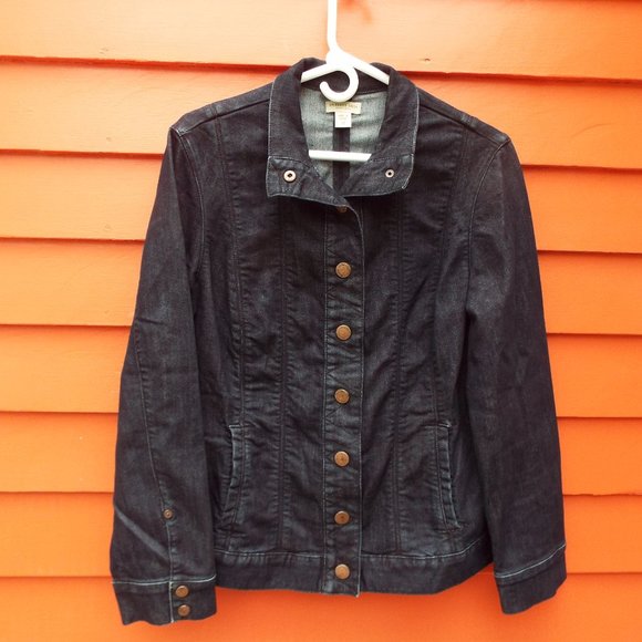 Coldwater Creek Dark Wash Denim Jean Jacket (EUC) - Picture 3 of 16